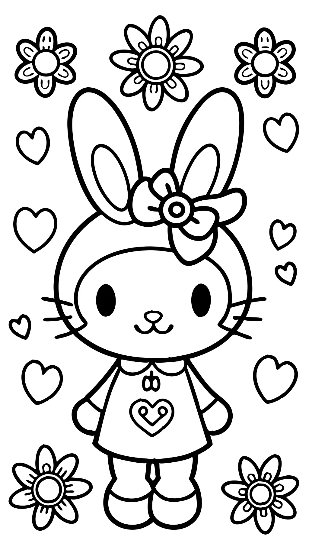 my melody coloring page